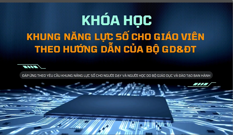Cán bộ giáo viên tham gia bồi dưỡng Chương trình đào tạo Khung năng lực số