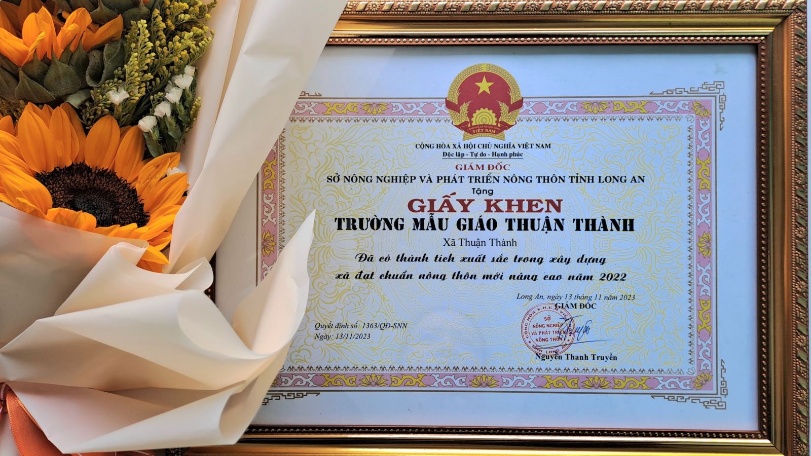  XÃ THUẬN THÀNH ĐÓN NHẬN NÔNG THÔN MỚI NÂNG CAO